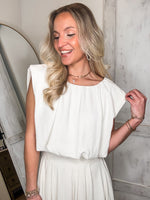 Load image into Gallery viewer, Take Me Out Cream Balloon Blouse
