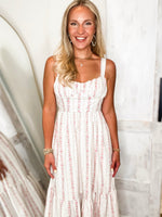 Load image into Gallery viewer, Single Moment Pink Floral Midi Dress
