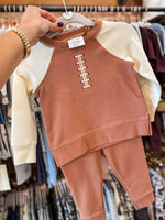 Load image into Gallery viewer, Angel Dear Football Raglan Sweatshirt &amp; Jogger Set
