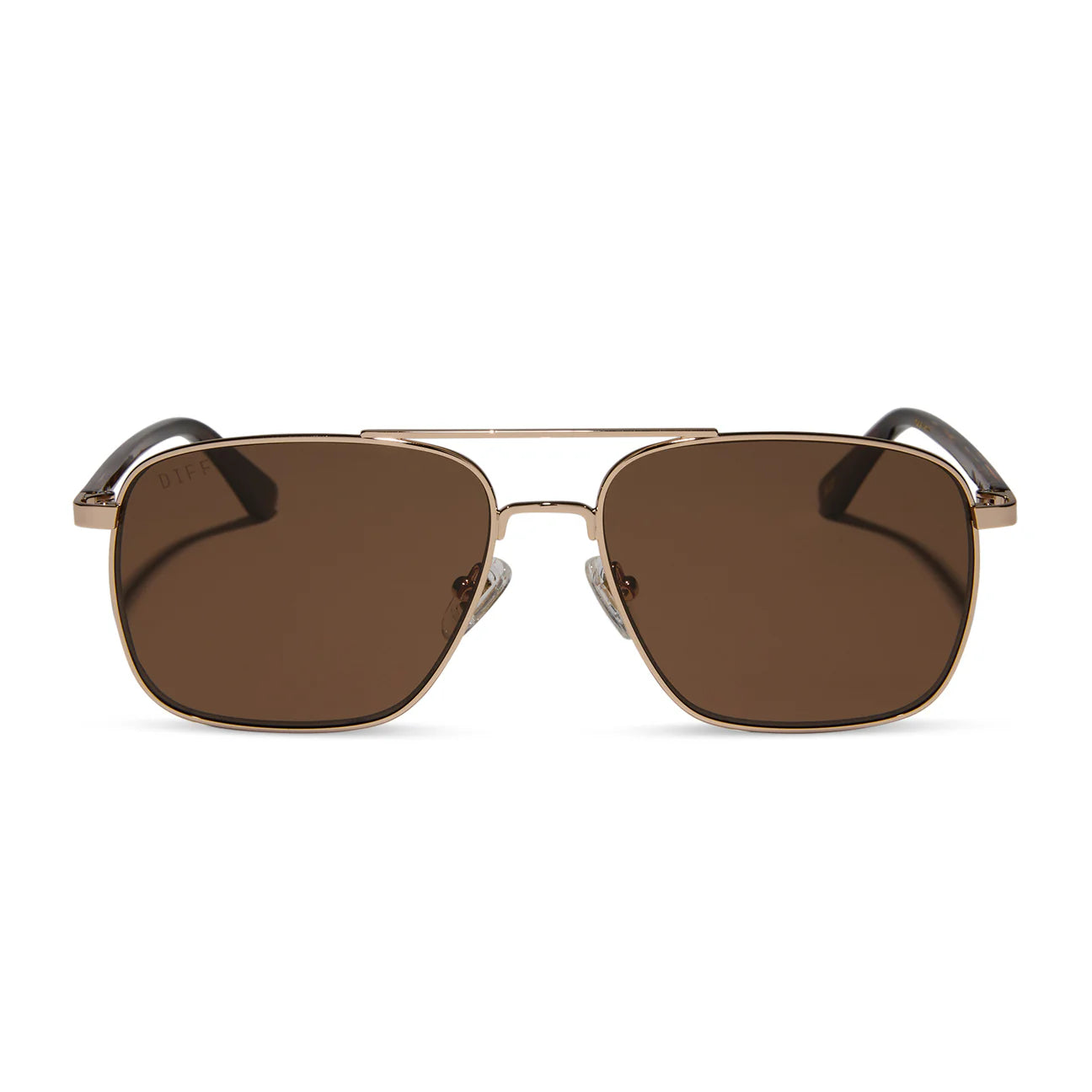 Rip Wheeler - Western Gold Marbled Brown W Bold Brown Polarized DIFF Sunglasses