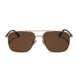 Rip Wheeler - Western Gold Marbled Brown W Bold Brown Polarized DIFF Sunglasses