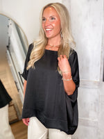 Load image into Gallery viewer, Making Time Black S/S Blouse
