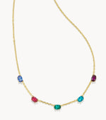 Load image into Gallery viewer, Cailin Multi Mix Crystal Strand Gold Necklace
