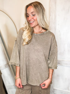 Drifting Through Mocha S/S Blouse