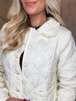 Load image into Gallery viewer, Always Mine Quilted Ivory Jacket
