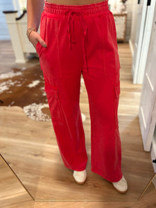 All In Red Pullover & Cargo Lounge Pant Set