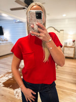 Load image into Gallery viewer, Feeling Better Red S/S Sweater
