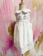 Load image into Gallery viewer, Flower and Butterfly Bow Embroidered Dress
