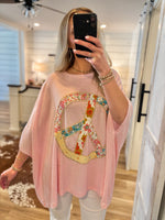 Load image into Gallery viewer, Changing Tune Pink Peace Patch Tunic
