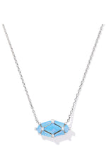 Load image into Gallery viewer, Lindy Rae Elisa Light Blue Opalite Silver Pendant Necklace
