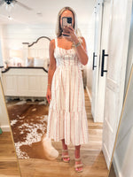 Load image into Gallery viewer, Single Moment Pink Floral Midi Dress
