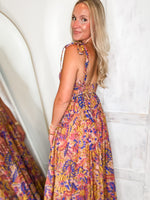 Load image into Gallery viewer, About Time Mocha &amp; Mauve Printed FATE Maxi Dress
