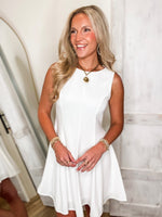 Load image into Gallery viewer, View From Here White Flare Mini Dress
