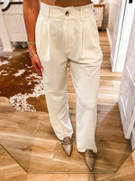 Load image into Gallery viewer, Set The Meeting Ivory Trouser Pant
