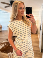 Load image into Gallery viewer, Honest Thoughts Cream Tank &amp; Pant Lounge Set
