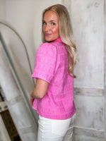Load image into Gallery viewer, Inner Circle Pastel Pink Button Down Blouse
