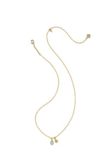 Load image into Gallery viewer, Mini Elisa Dira Blue Opal Gold Pendant Necklace
