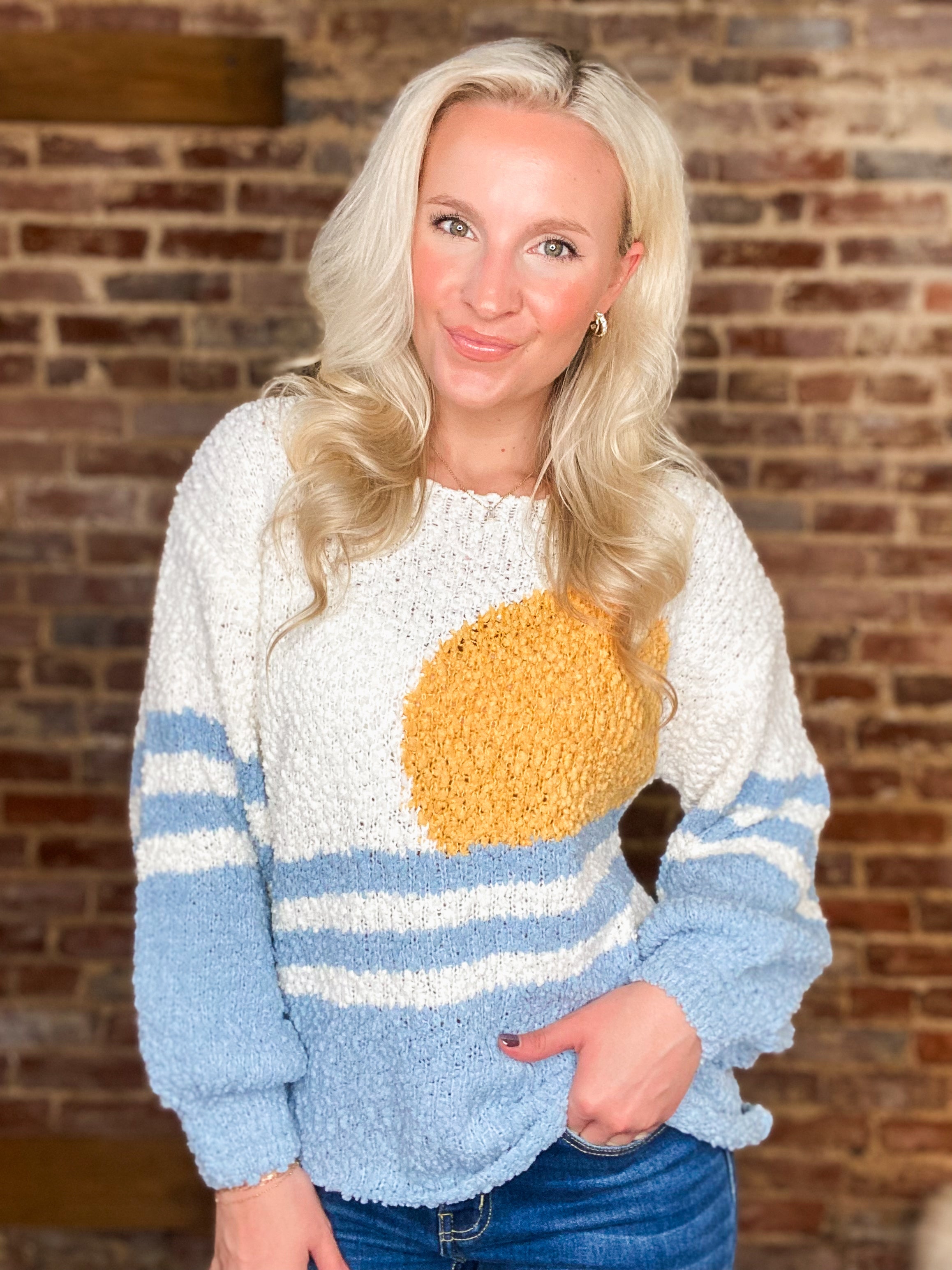 In The Sun Simply Southern Popcorn Sweater