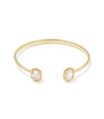 Load image into Gallery viewer, Daphne Ivory Mother of Pearl Gold Grame Cuff

