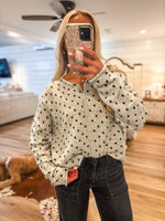 Load image into Gallery viewer, Polka Dot Cardigan - Gray

