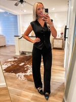 Load image into Gallery viewer, Because Of You Black Trouser Pant
