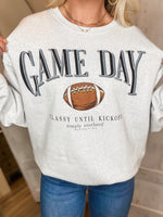 Load image into Gallery viewer, Game Day Simply Southern Gray Sweatshirt
