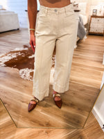 Load image into Gallery viewer, Ecru Wide Leg Denim Pant

