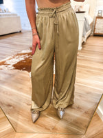 Load image into Gallery viewer, Shining Bright Gold Blouse &amp; Palazzo Pant Set
