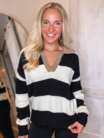 Load image into Gallery viewer, Love Like Mine Ivory Stripe Sweater
