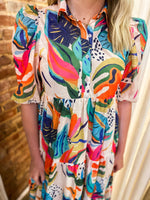 Load image into Gallery viewer, Secret Getaway Tropical Floral Maxi Dress
