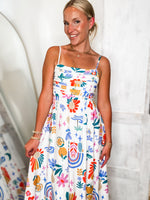 Load image into Gallery viewer, Sundazed White Multi Floral Midi Dress
