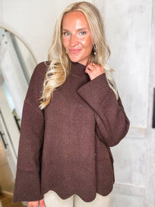 Cabin Fever Chocolate Knit Sweater