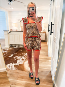 Walking Down Main Leopard Tank & Shorts Set