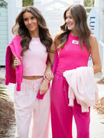 Load image into Gallery viewer, Lulu Mac Terry Cloth Tank - Hot Pink

