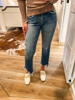 Load image into Gallery viewer, Prodigy Mid Rise Cropped Bootcut Vervet Denim
