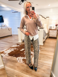 Seeing Clearly Mocha Knit PINCH Sweater