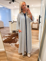 Load image into Gallery viewer, Long Distance Indigo Stripe Maxi Dress
