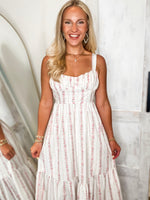 Load image into Gallery viewer, Single Moment Pink Floral Midi Dress
