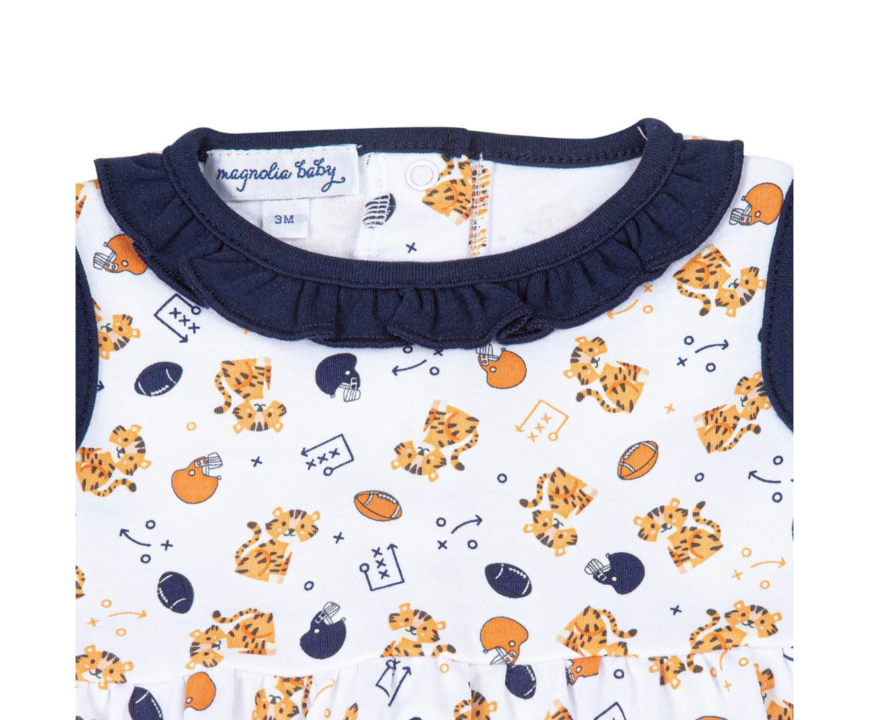 Tiger Pride Print Navy & Orange Bubble