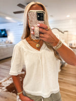 Load image into Gallery viewer, So Sweet White Smocked Tee
