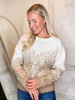 Load image into Gallery viewer, Sparkle In The Night Ivory Sequin Sweater
