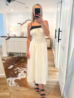 Load image into Gallery viewer, Plans Confirmed Cream Contrast Midi Dress
