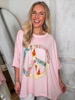 Load image into Gallery viewer, Changing Tune Pink Peace Patch Tunic
