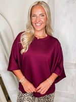 Load image into Gallery viewer, Plan To Stay Maroon Luxe Blouse
