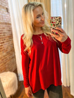 Load image into Gallery viewer, A Good Start Crimson Pico Blouse
