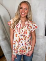 Load image into Gallery viewer, Pretty Days Multi Floral S/S Blouse
