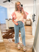 Load image into Gallery viewer, Change My Mind Pink Stripe Blouse

