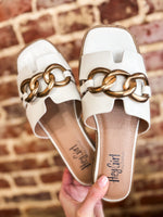 Load image into Gallery viewer, Off The Chain Ivory Corkys Sandal
