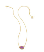 Load image into Gallery viewer, Elisa Mulberry Drusy Pendant Gold Necklace
