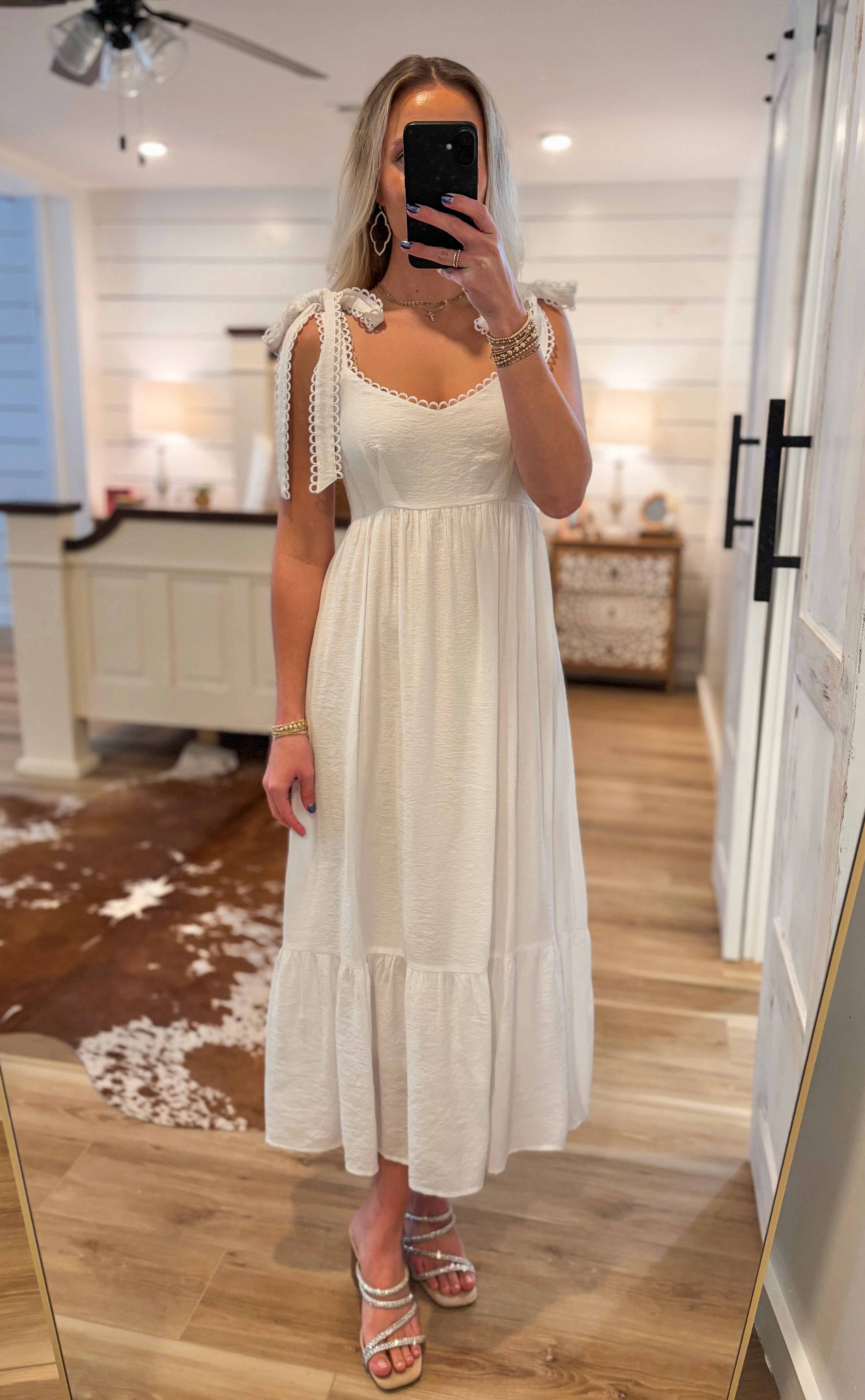 More Than Enough White Babydoll Maxi Dress